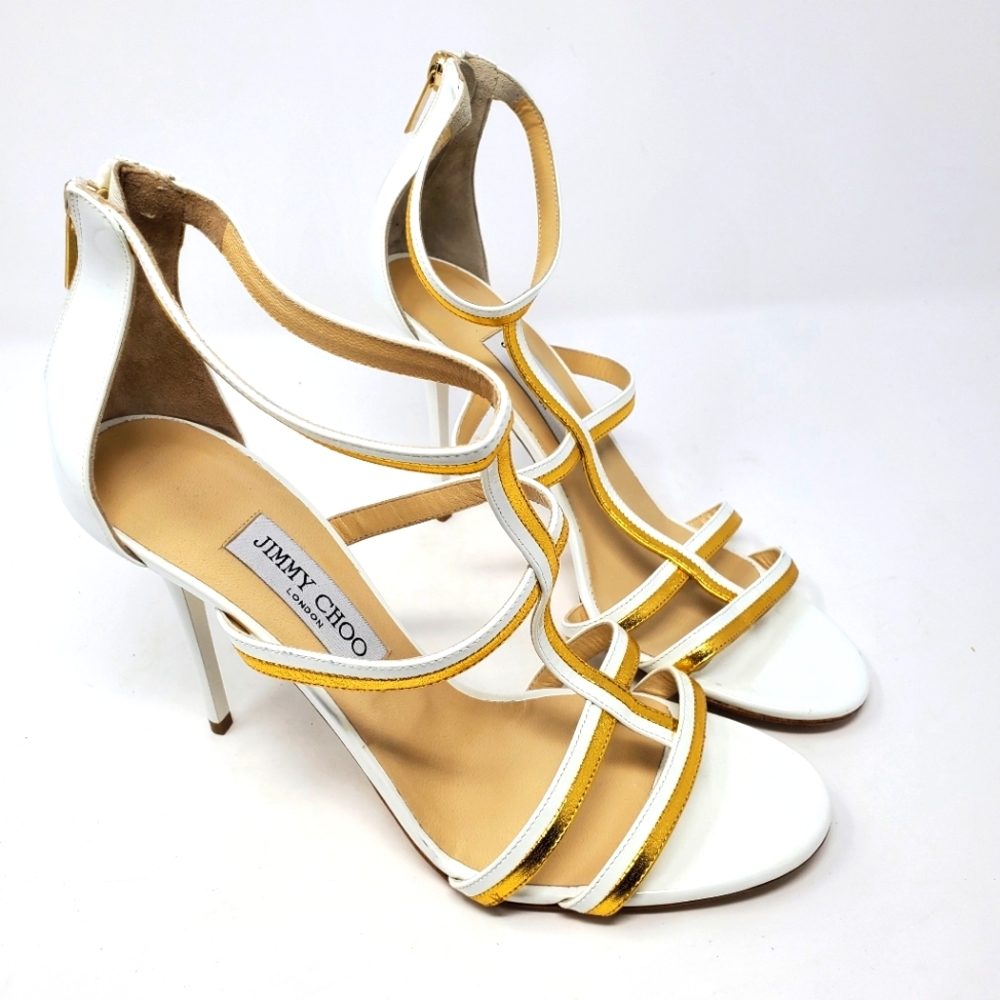 Jimmy Choo White Patent Pumps
